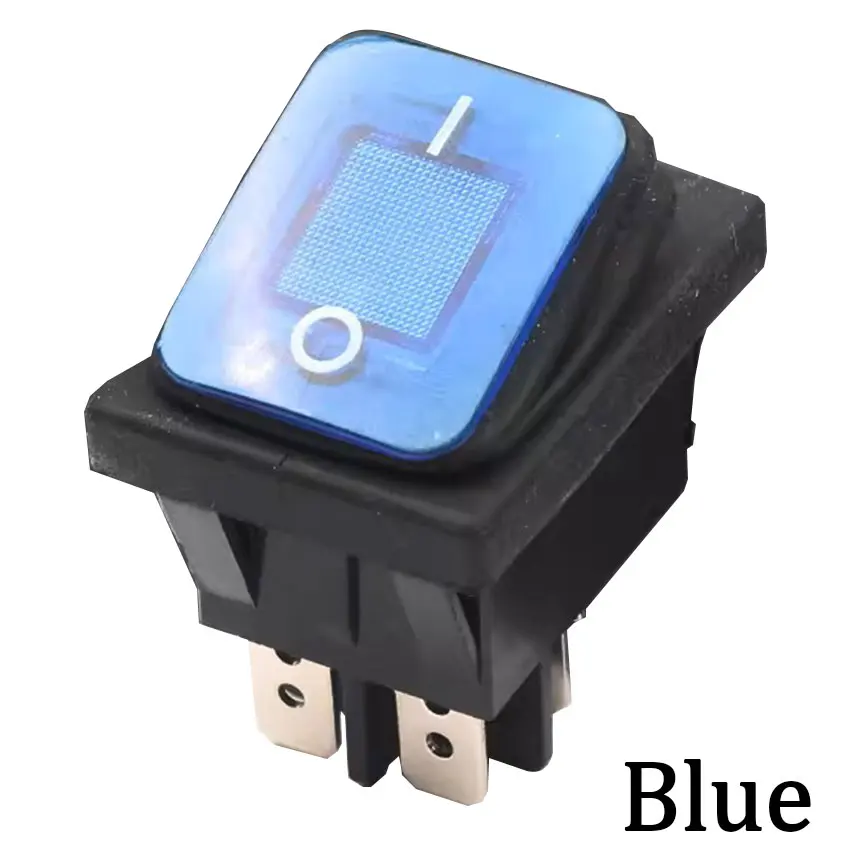 

4-контактный морской водонепроницаемый лодка, DPST, кулисный переключатель, тумблер 30A, сверхмощный, 250 В, со светодиодной подсветкой