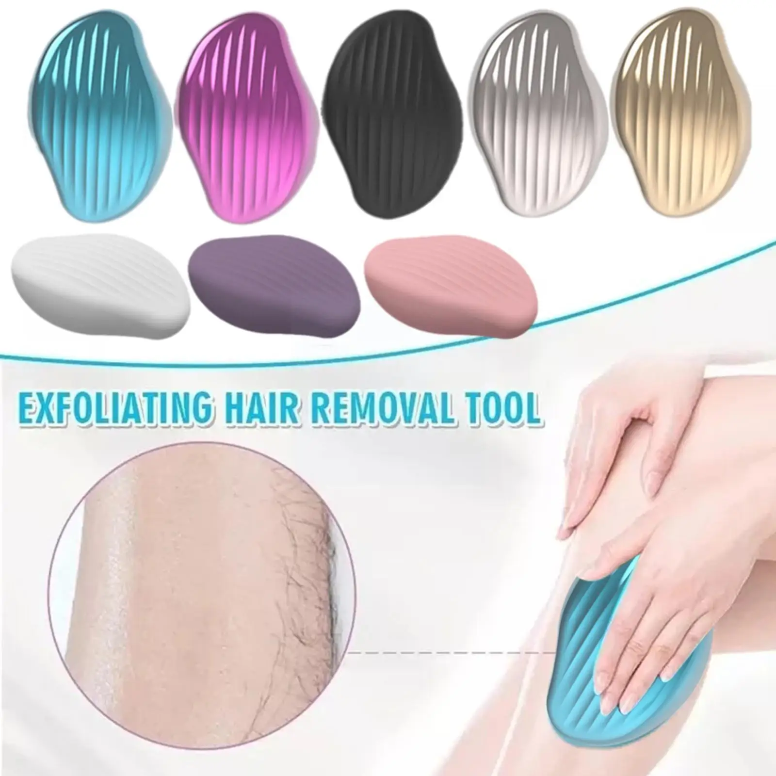 Physical Crystal Hair Removal Painless Safe Epilator Tool Cleaning Tool Easy Hair Beauty Reusable Glass Removal Body Depila N0S9