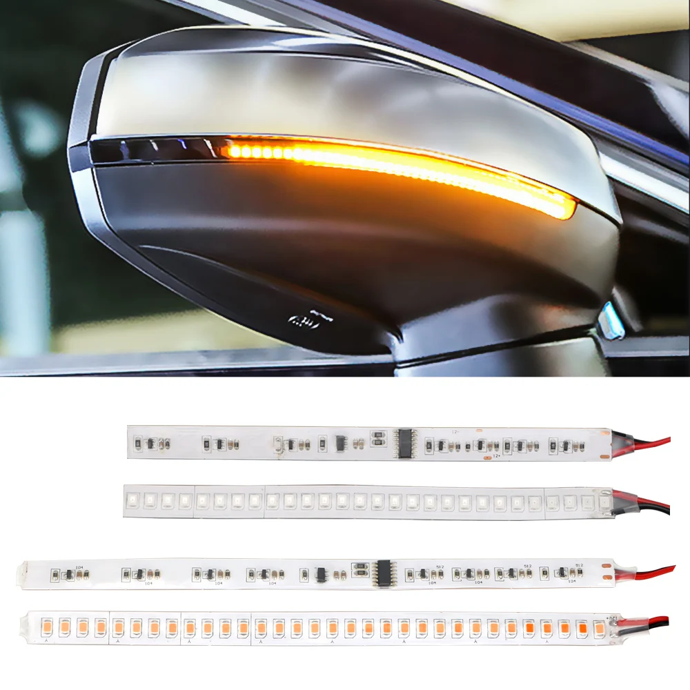 

Car Modified Streamer Strip Rear View Streamer Strip Flowing Turn Signal Lamp 1 pair Motorcycle Water Turn Signal Light