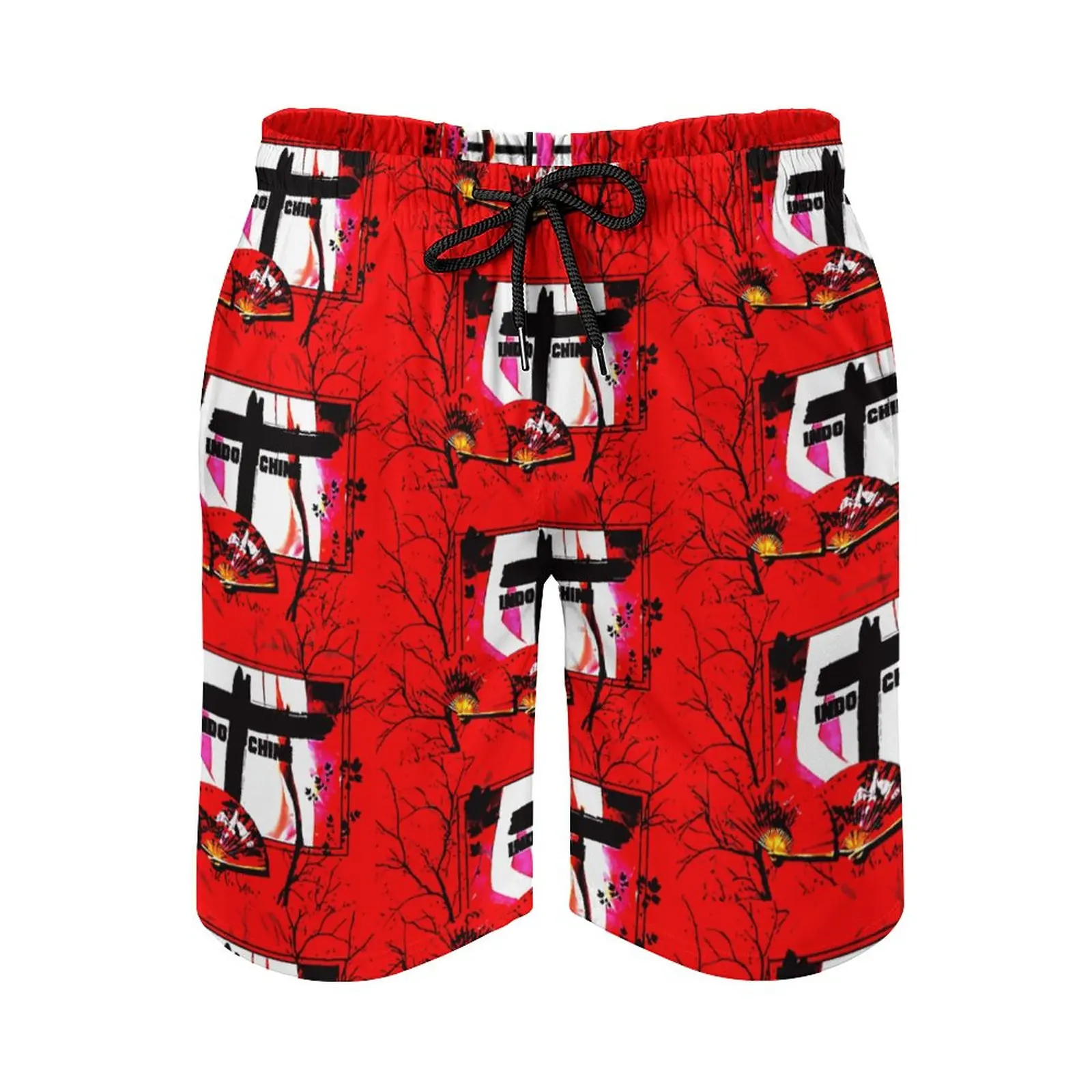 

Indochine Throw Blanket Anime CausalGraphic Adjustable Drawstring Breathable Quick Dry Beach PantsSports Loose Elastic Hawaii