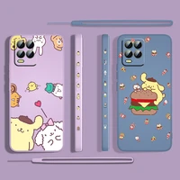 pompompurin cartoon love for oppo realme 50i 50a 9i 8 pro find x3 lite gt master a9 2020 liquid left rope phone case capa cover
