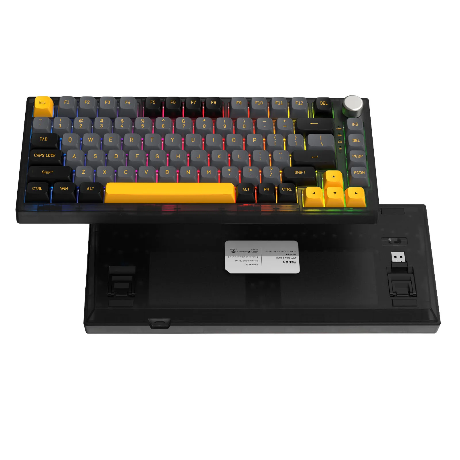 Клавиатура Механическая KeysLand FEKER IK75 Ultra Pro RGB игровая беспроводная клавиатура Gateron