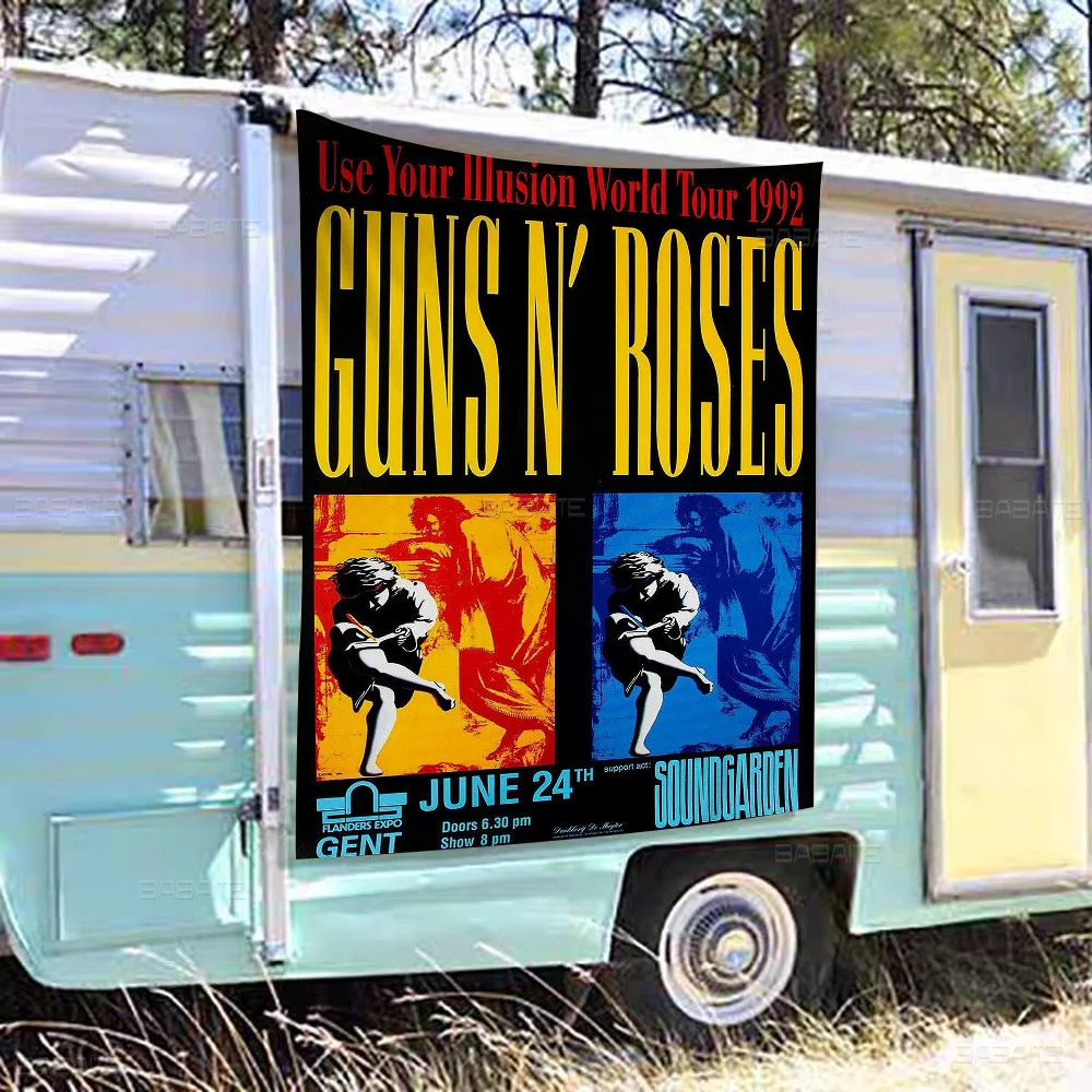 G-Guns N R-Roses рок-музыка баннер INS стиль уличное украшение для вечеринки атмосфера