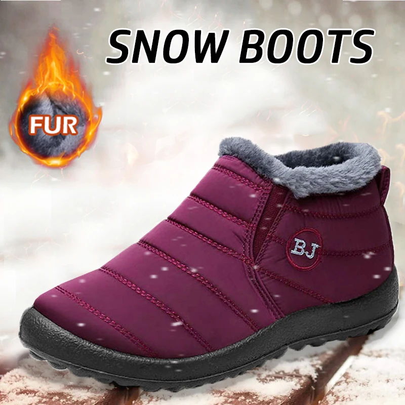 

Кроссовки женские водонепроницаемые, Вулканизированная подошва, удобная зимняя обувь, черные