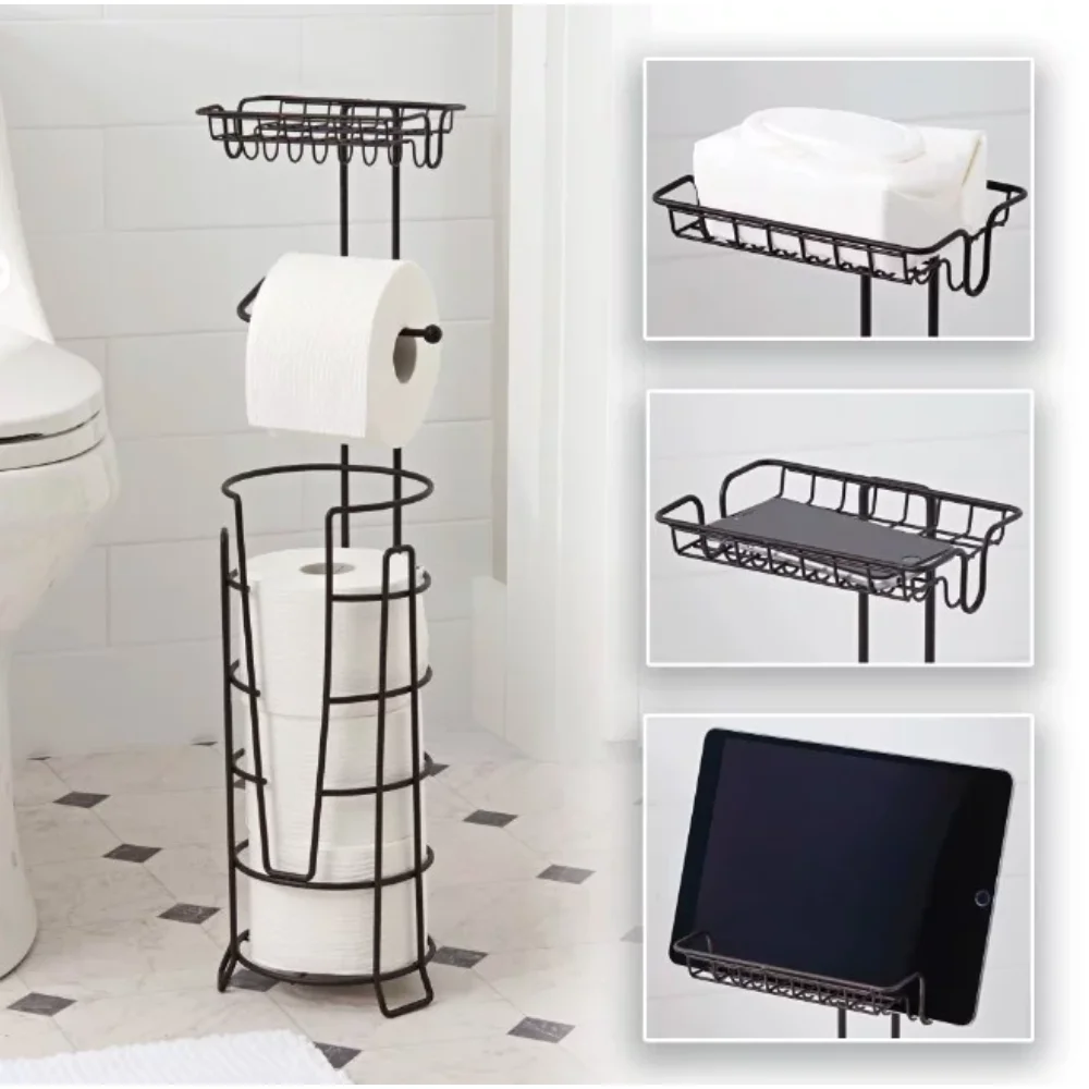 

Toilet Paper Holder with Large Top Shelf, Oil Rubbed Bronze