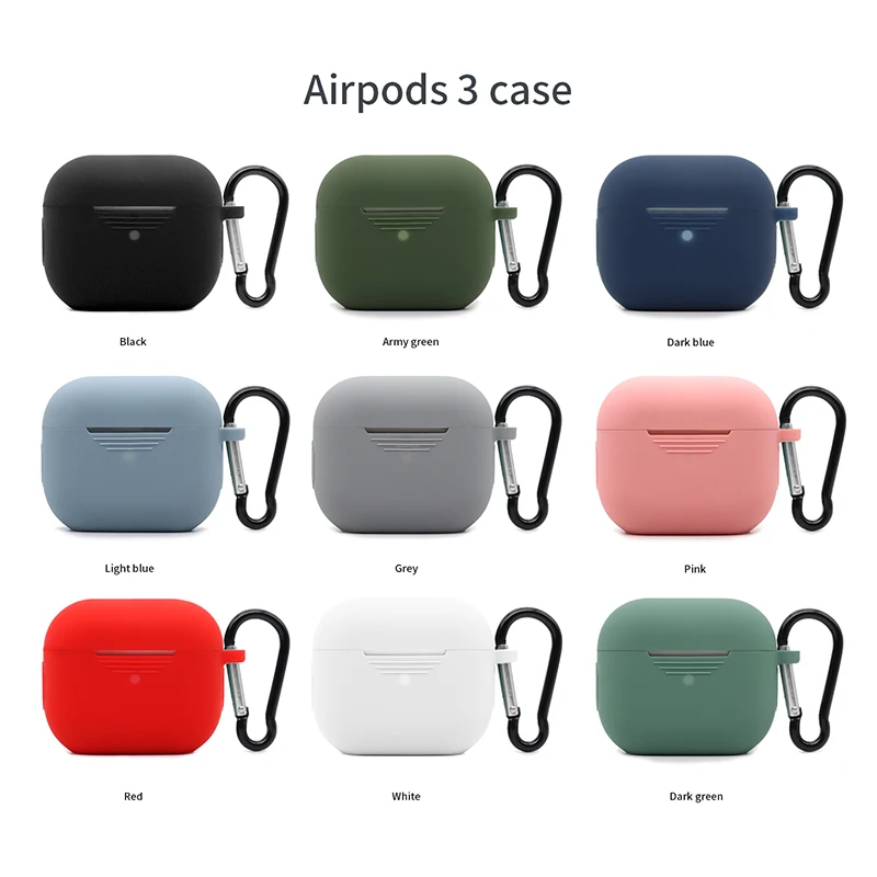 

2021 Official Soft Liquid Silicone Case For AirPods 3 Wireless Bluetooth Earphone Protective Case For Apple airpods 3 Cover Case
