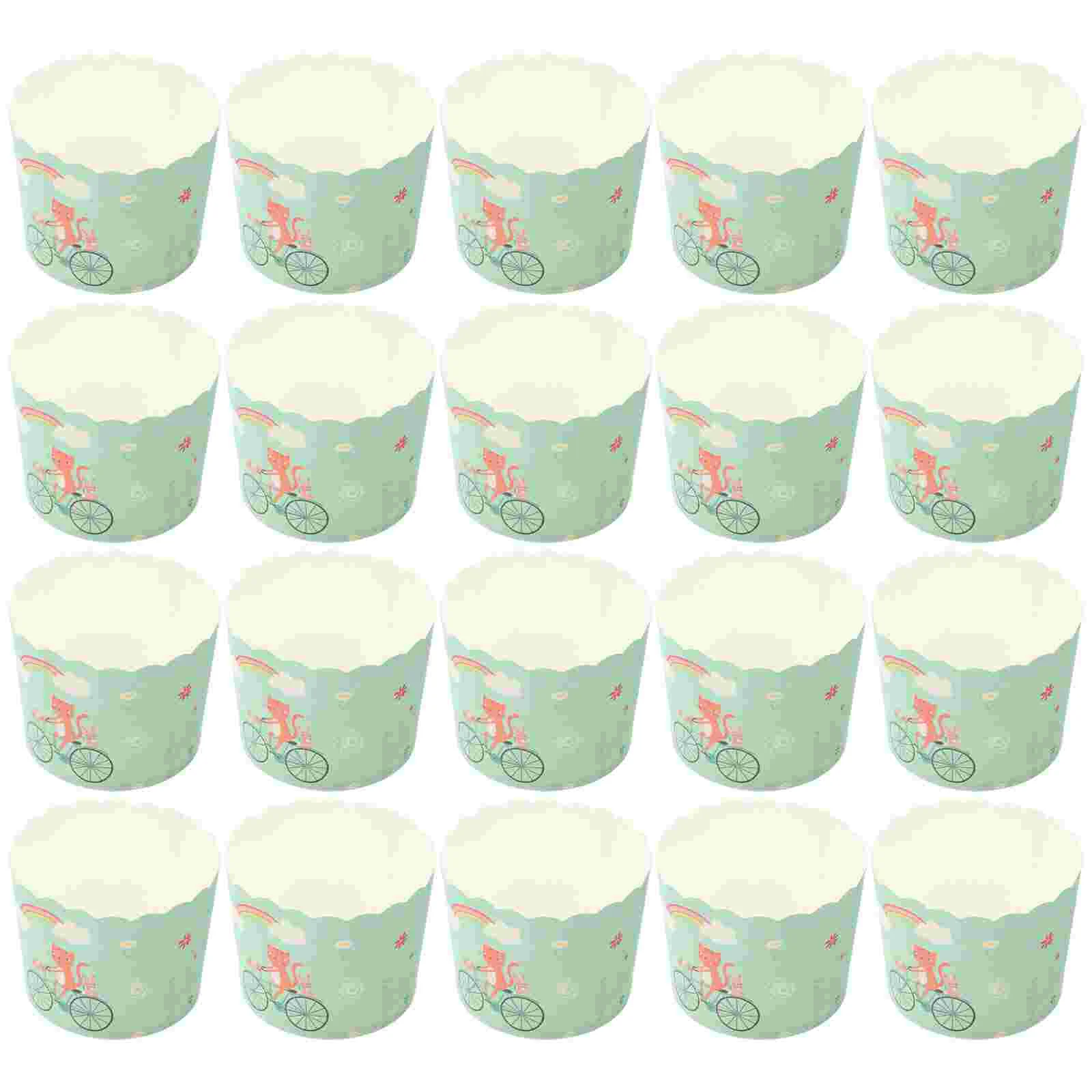

100Pcs Paper Baking Cups Cake Baking Cups Dessert Baking Cups High Temperature Resistant Cupcake Cups for Bakery Party Home