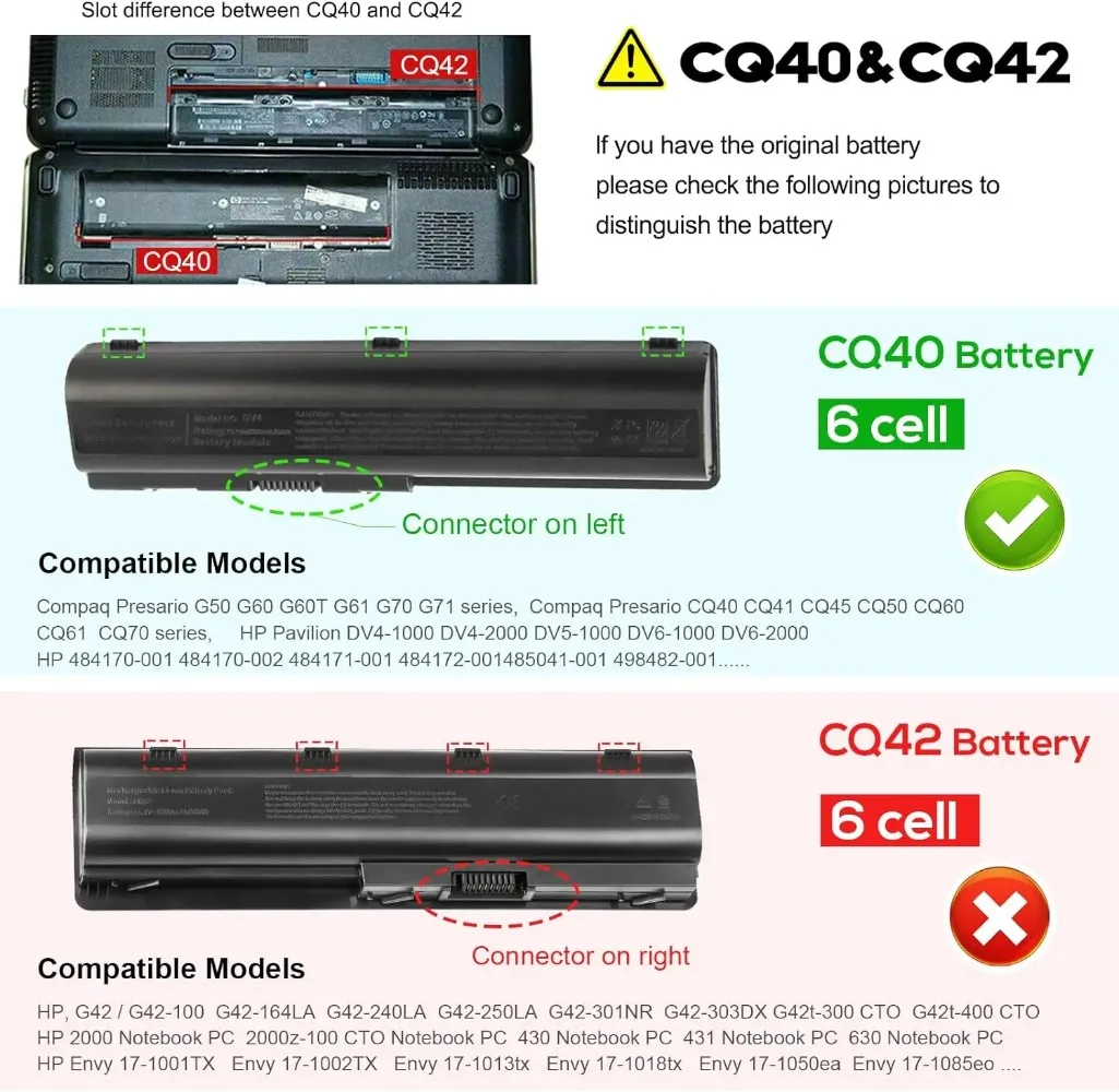 48 Втч DV4 EV06 Аккумулятор для ноутбука HP Pavilion 2040US DV5-1010 CQ40 CQ45 CQ50 CQ60 484170 -001 484172 498482