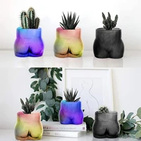 3d body butt art flower pot clay silicone mold diy craft handmade epoxy resin mold for table storage box pen holder boxes mould