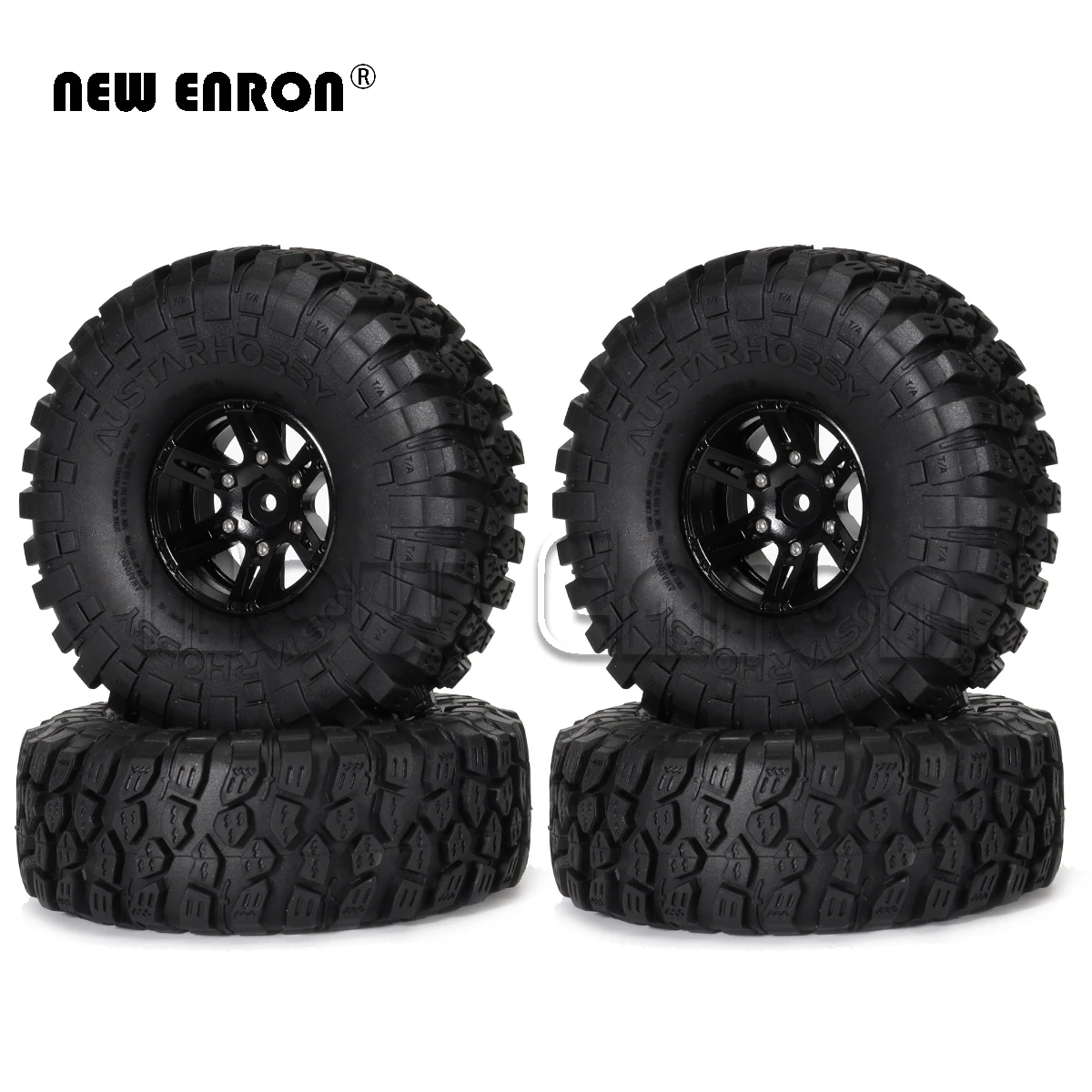 

NEW ENRON 1.9" Matal Beadlock Wheel Rim & Soft Rubber Tyre 4Pcs For RC RACING 1/10 Axial SCX10 90046 D90 Traxxas TRX-4 TRX4 T4