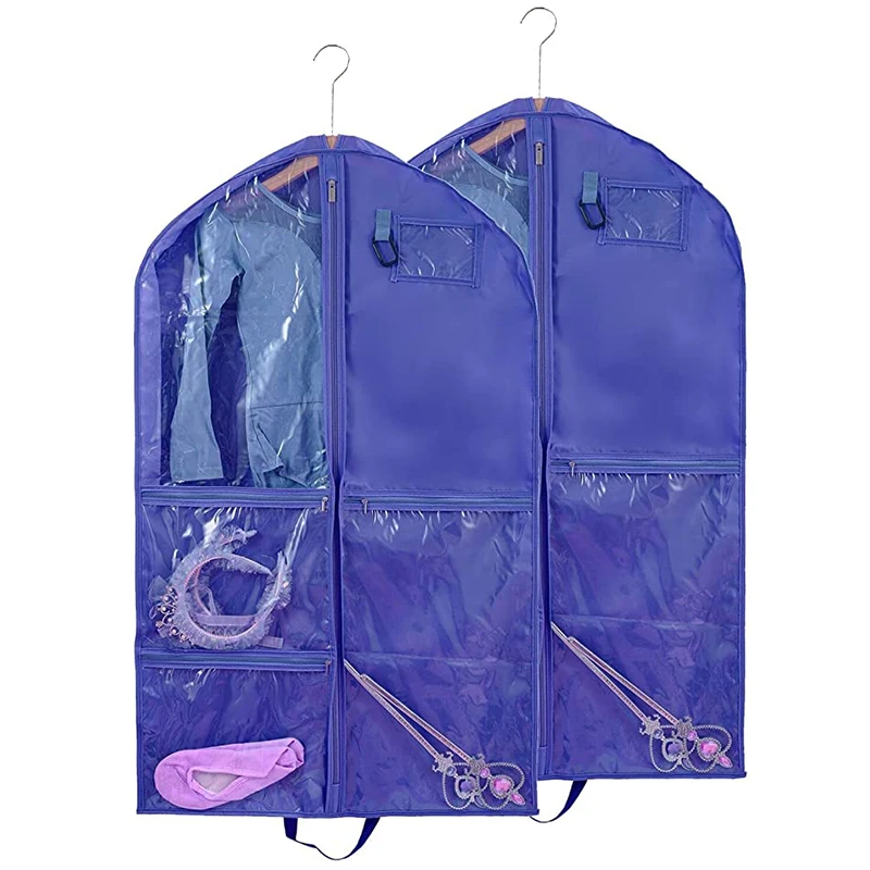 

New Waterproof Dance Clothes Bag Kids Garment Bag for Dance Costumes with Zipper Pockets and Handles Children Dance Competition