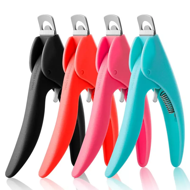 

Colors U-shaped Nail Art Clippers Trimmer Scissors French False Nail Cutting Stainless Steel Trimmers Cutters Manicure Tool