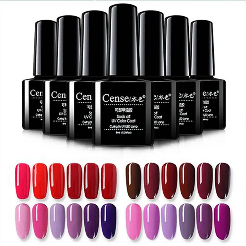 

8ml Gel Nail Polish For Nails Semi Permanent Soak Off Gel UV LED Varnishes Base Top Matte Coat DIY Nail Art Gel Polish Manicure