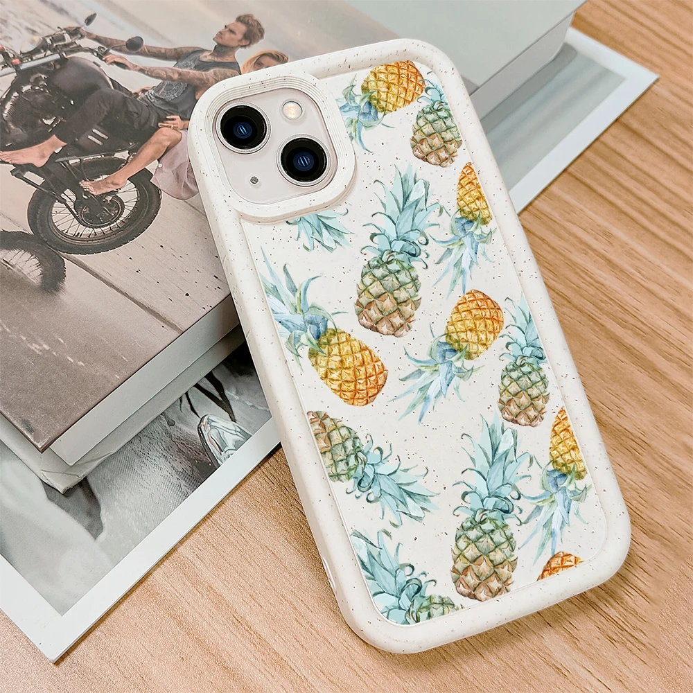 

Cartoon Pineapple Phone Case For iPhone 14 Plus 12 ProMax Cases For iPhone 12Pro 11 Pro 7 8Plus XR XS Max TPU Degradation Cover