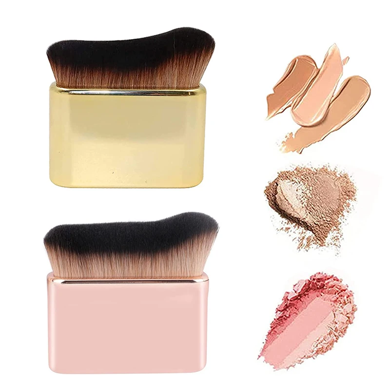 

1pc Big Angled Foundation Makeup Brushes Liquid Bronzer Make up brushes Wavy Powder Face Essential Cosmetic Tools Portable