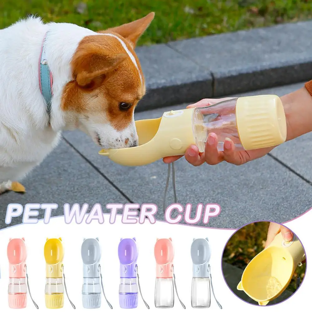 

Portable Dog Water Bottle Food&Water Container Reusable Pets Feeder Bowl Outdoor Travel Drinking Food Dispenser For Puppy