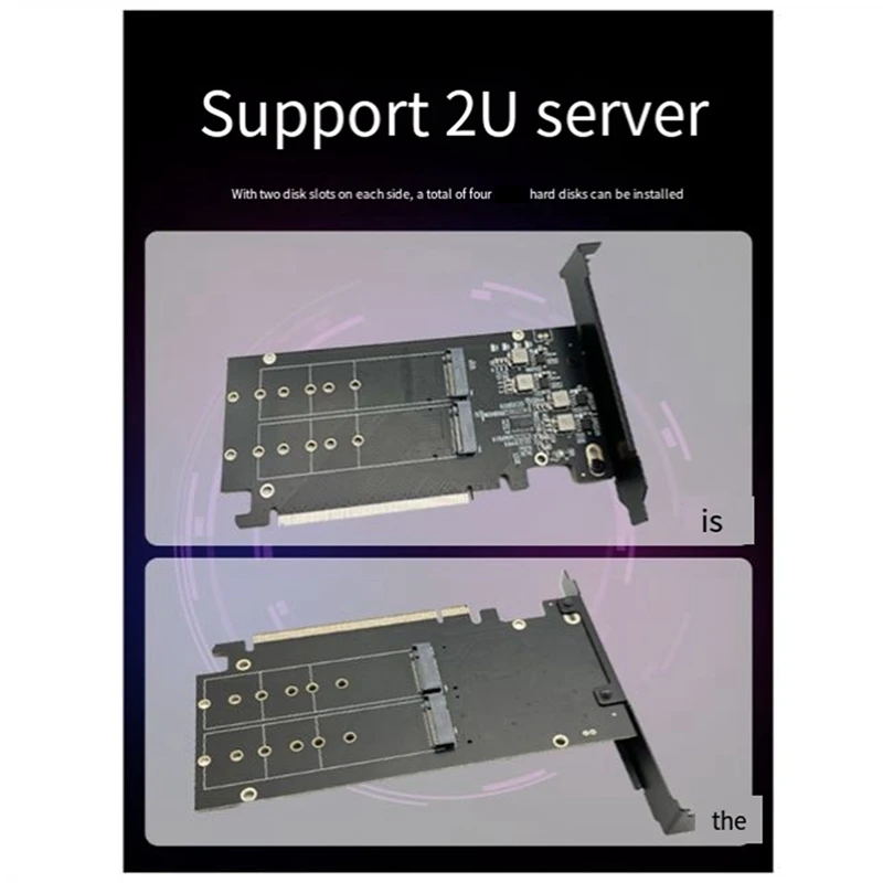 Двусторонняя 4-дисковая RAID-карта NVME от Pciex16 до SSD адаптер для жесткого диска плата