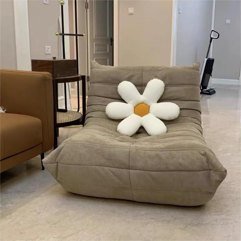 

Vintage Fabric Caterpillar Sofa Stretch Recliner Living Room Tatami Couch Minimalist Ergonomic Canape Salon Bedroom Furniture