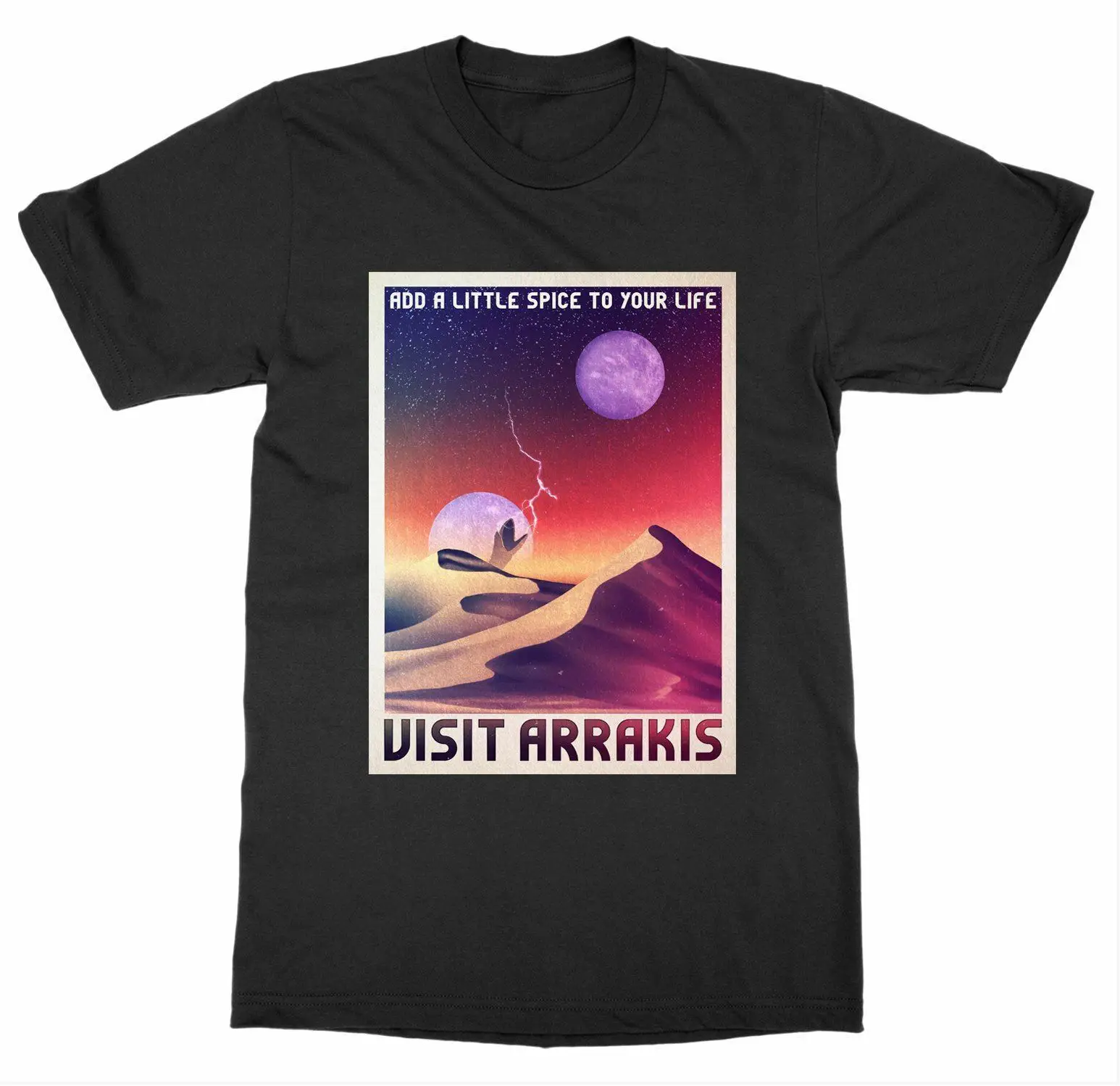 

Classic Book Science Fiction Arrakis Dune T-Shirt 100% Cotton O-Neck Summer Short Sleeve Casual Mens T-shirt Size S-3XL