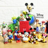 disney original mickey mouse mini ornaments action figures boy toy classic cartoon model children doll girl gifts