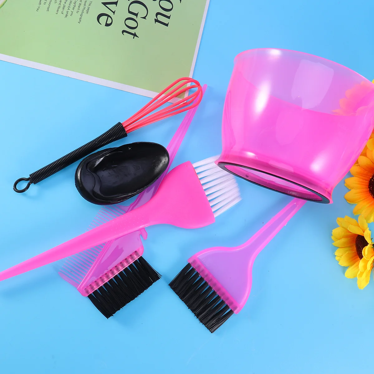 

Hair Dye Kit Bowl Set Brush Coloring Dying Salon Color Tint Dyeing Tinting Mixing Tools Hairdressing Supplies Bowls Tool