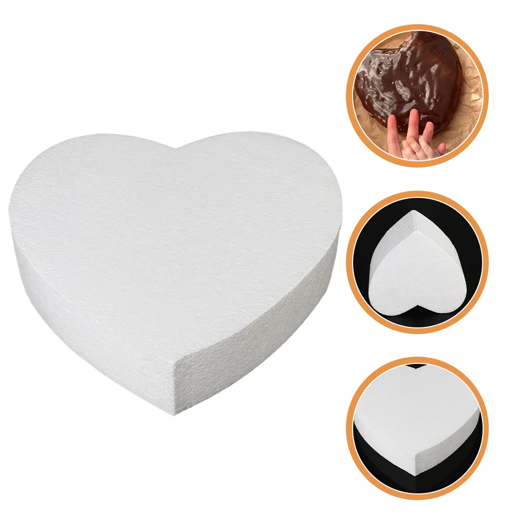 

Party Supplies Wedding Flowers Compact Foams Cake Fake Model Heart DIY Dummies Rotating Stand Baking Tools Small