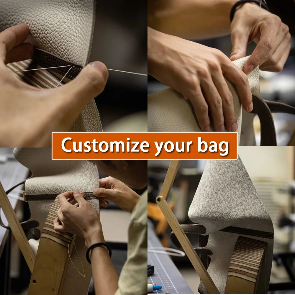 

Luxury handbags Customized real leather bags, classic style handbags, cow leather, top hand-stitched bags,