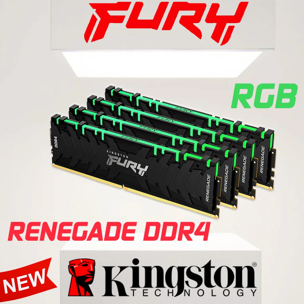 

Kingston FURY Renegade RGB 3200MHz 3600MHz 4000MHz DDR4 Desktop Memory 16GB 8GB 32GB 128GB DIMM 100% NEW