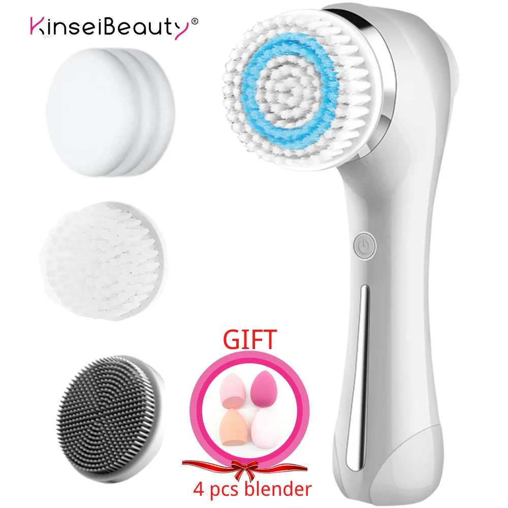 

Electric Face Cleansing Brush Silicone Sonic Massage EMS Face Lifting Ultrasonic Face Cleaner Beauty Tool Facial cleansing brush