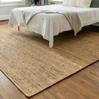 jute rug natural square shape 100 handmade reversible decorative rustic look rugs carpets for home living room bedroom decor