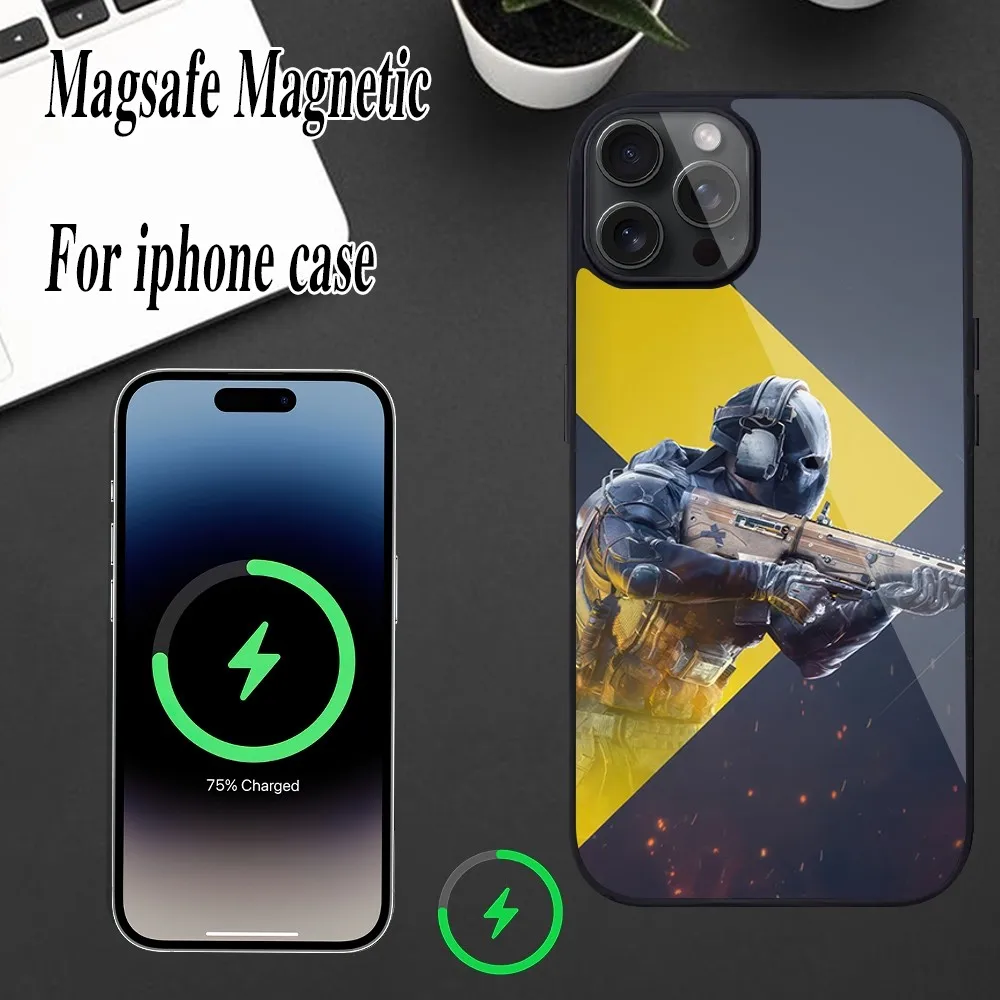 Чехол для телефона с игрой Tom Clancys XDefiant iPhone Magesafe Магнитный чехол 12 13 15 11 Mini 14 Max Pro Plus