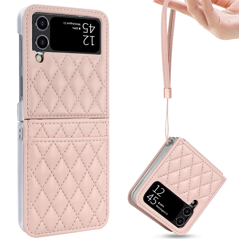 Фото VIETAO мягкий кожаный чехол с отделением для карт для samsung galaxy z flip 4, чехол для мобильного телефона с браслетом galaxy z flip 4 №4