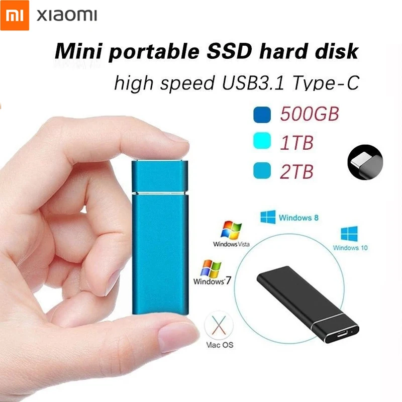 

XiaomiSSD High-speed Mobile Solid State Drive 8TB1TB Storage Device Hard Drive Laptop USB3.1 Mobile Hard Drives Solid State Disk