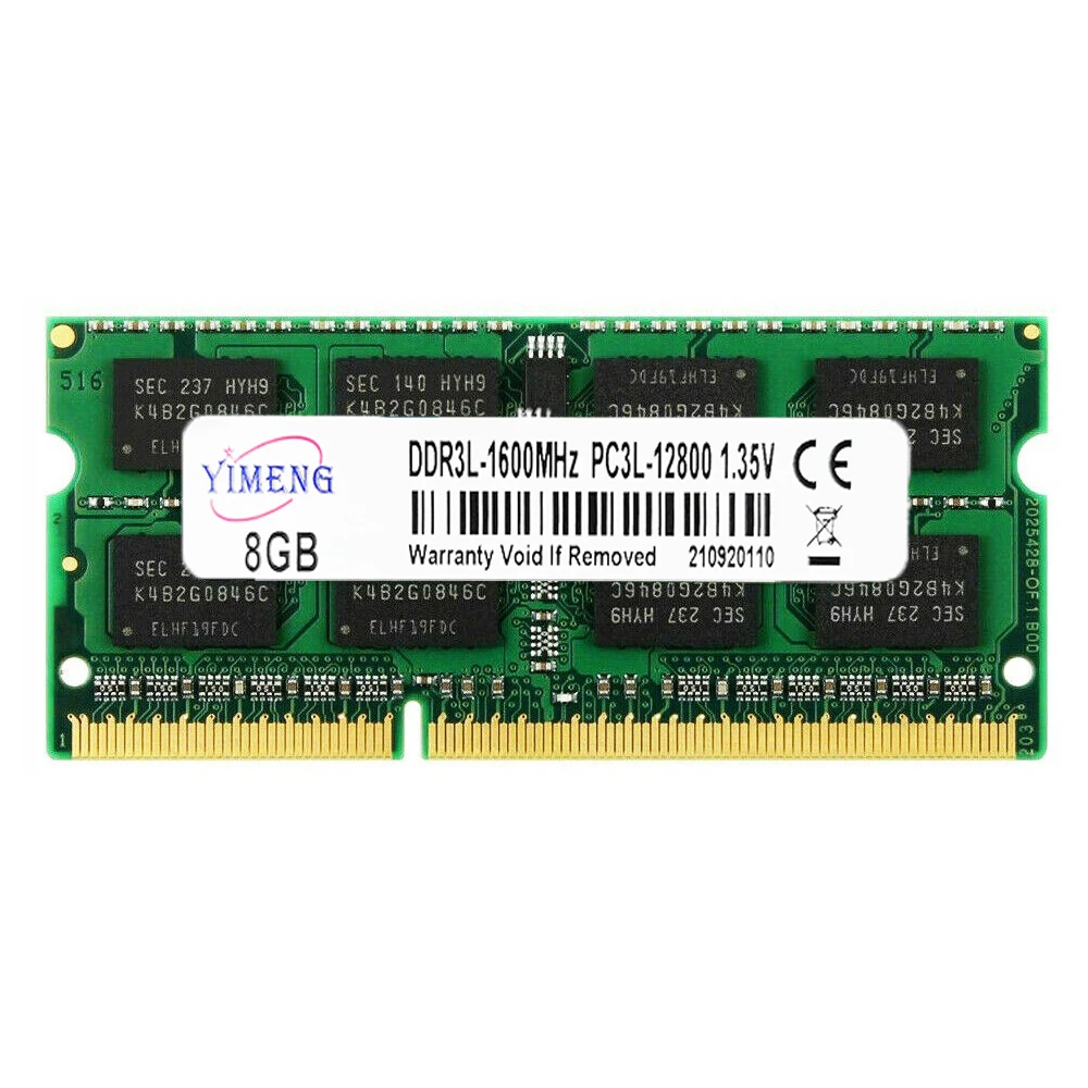 DDR3L 2GB 4GB 8GB Laptop Memory 1600 1333 1066MHz PC3 12800 10600 8500 204 Pins 1.35V 2RX8 Memoria SODIMM RAM DDR3