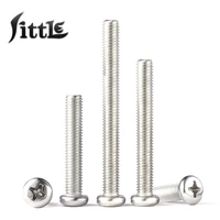 10100 pcs m1 m1 2 m1 4 m1 6 m2 304 stainless steel cross round head screws bolts extended thread universal screw tornillos vis