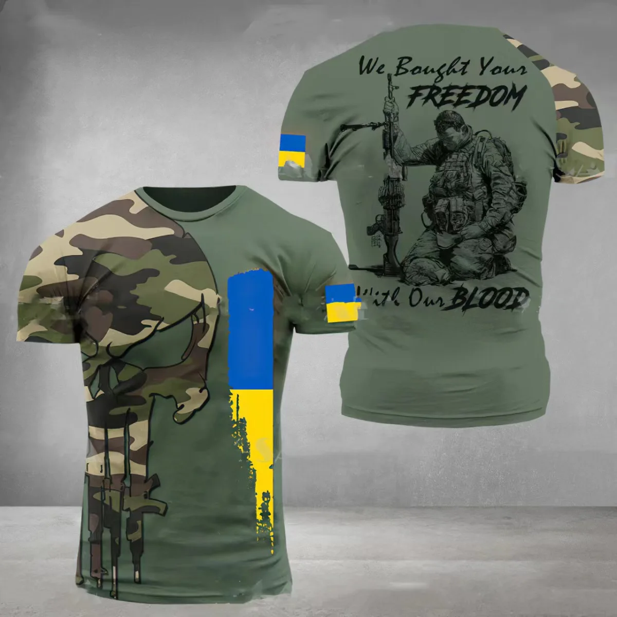 

Футболка мужская оверсайз с коротким рукавом, топ в стиле украинской армии, с 3D-принтом флага, с круглым вырезом, одежда в стиле Харадзюку, на лето