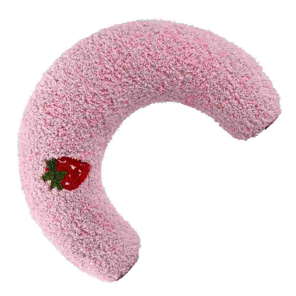 

Plush Dog Bed Cat Shape Pillow U-Shaped Pet Toys Deep Sleeping Kitten Neck Protective Stuffed