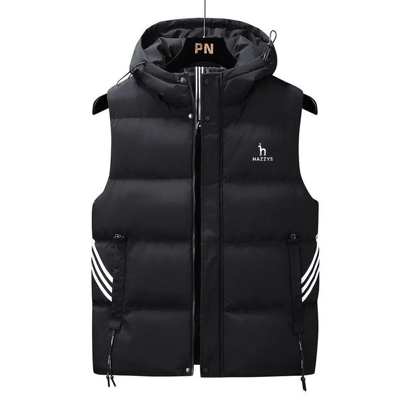 

2023 Winter Golf wear New Men's Vest Waistcoat Hooded Down Cotton Golf Jacket Loose Warm Men's Vest Coats Free clothing