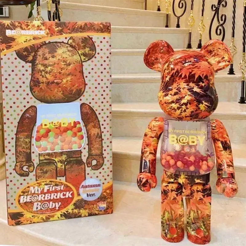 

Bearbrick 400% бриллиантовый медведь, прилив, игрушечная фигурка, украшение, домашний декор