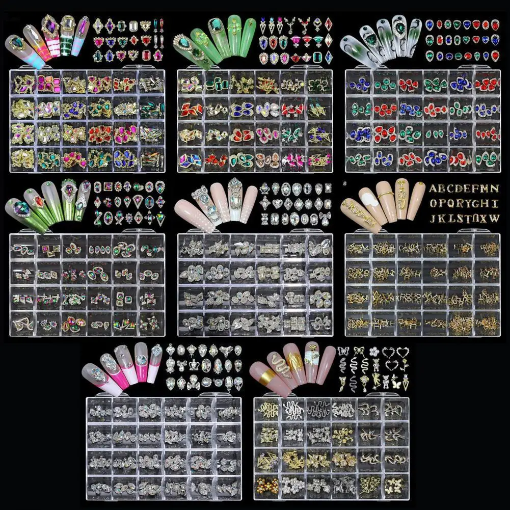 

1 Box Nail Crystal Rhinestones Exquisite Nail Art Rhinestones 3D Manicure Art Peach Heart Rhinestones Nail Accessories