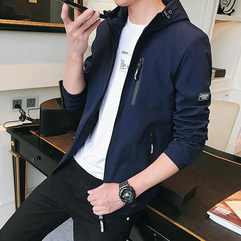 

Men's Tooling Coat Men's Spring And Autumn Hooded Jacket