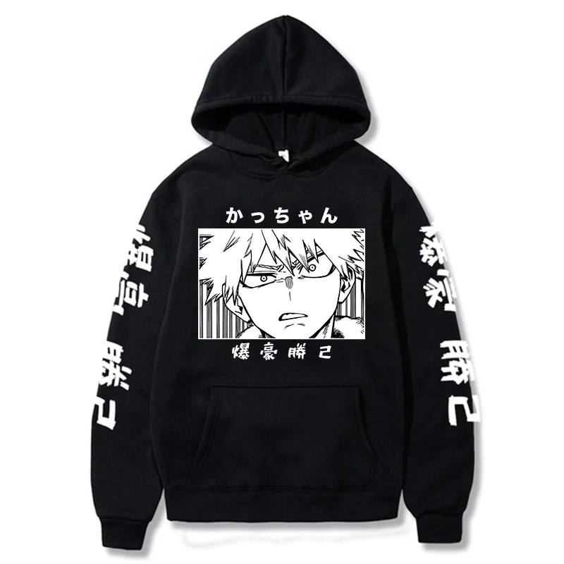 

My Hero Academia Graphic Long Sleeve Hoodies Anime Funny Bakugou Katsuki Harajuku Fashion Sudadera Sweatshirts Pullover