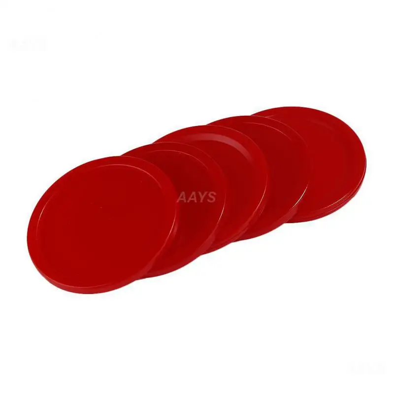 5 PCS 2019 Hot New High Quality Children Indoor Table Game Play Toys Durable Practical Red Plastic Mini Air Hockey Table Puck images - 6