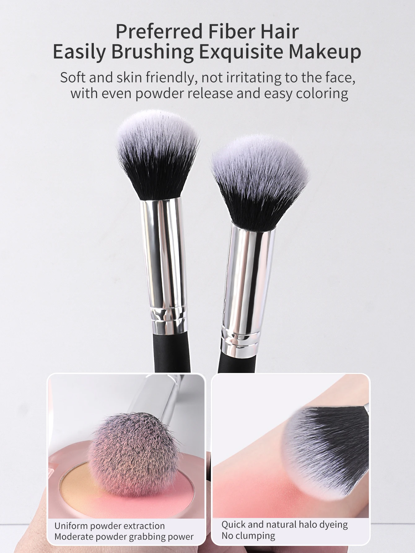 Кисть С Круглой Головкой Kosshow Для Румян И Пудры Блестящая Макияжа Деревянной