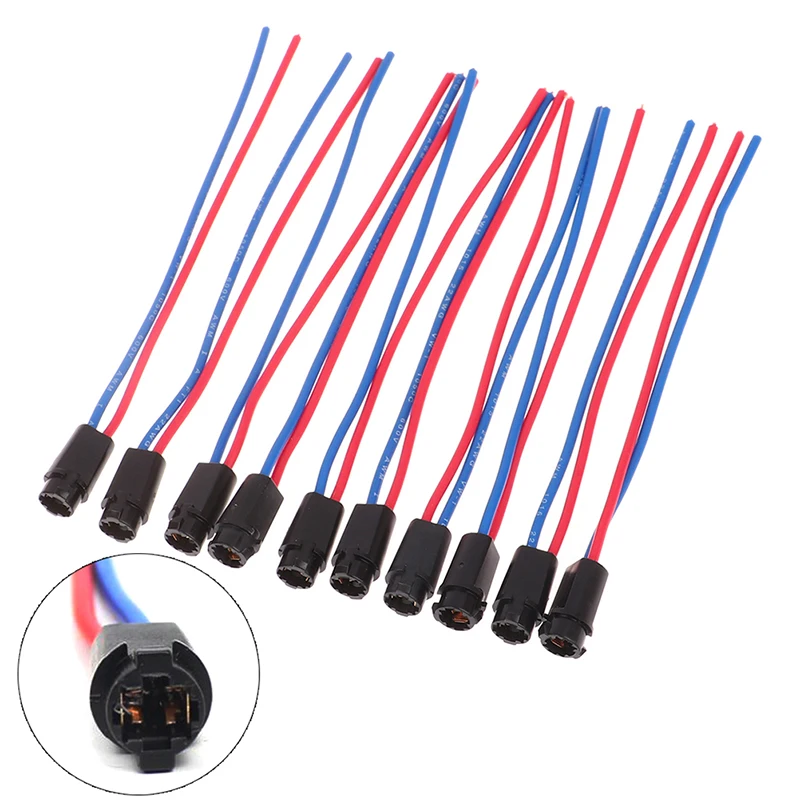 

10 шт., патроны для ламп Т5 для чтения салона автомобиля, 12 В, Т5