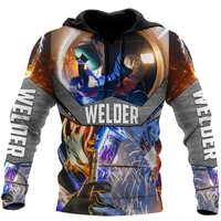 new everyday welding and skeleton casual fashion sweatshirt mens 3d printed hooded pull unisex zip hoodie