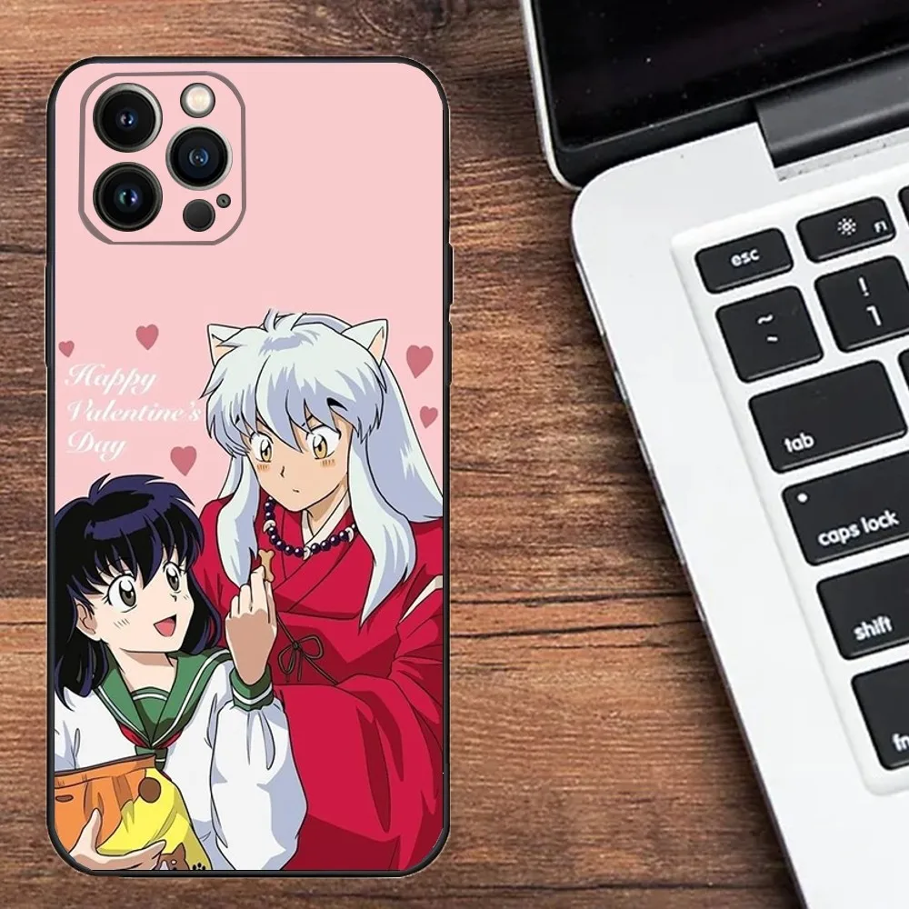 Фото Чехол для телефона Anime Inuyasha для Apple iPhone 15,14,13,12,11,XS,XR,X,8,7,Pro,Max,Plus,mini, силиконовый черный чехол №5