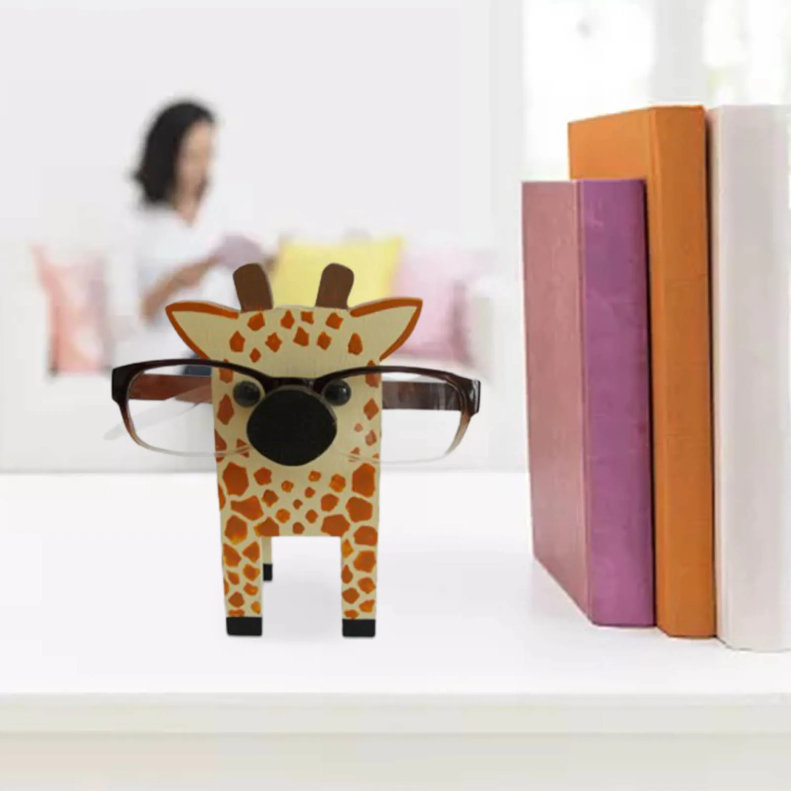 

Animal Eye Glass Holder Wooden Spectacle Eyeglasses Retainers Hand Carved Glasses Display Stand Cartoon Animals Decoration For
