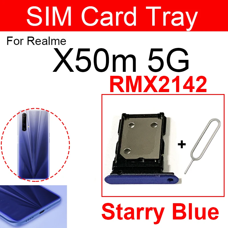 Для Realme X50 5G Pro Player X50M двойной лоток для Sim-карт держатель запасные части