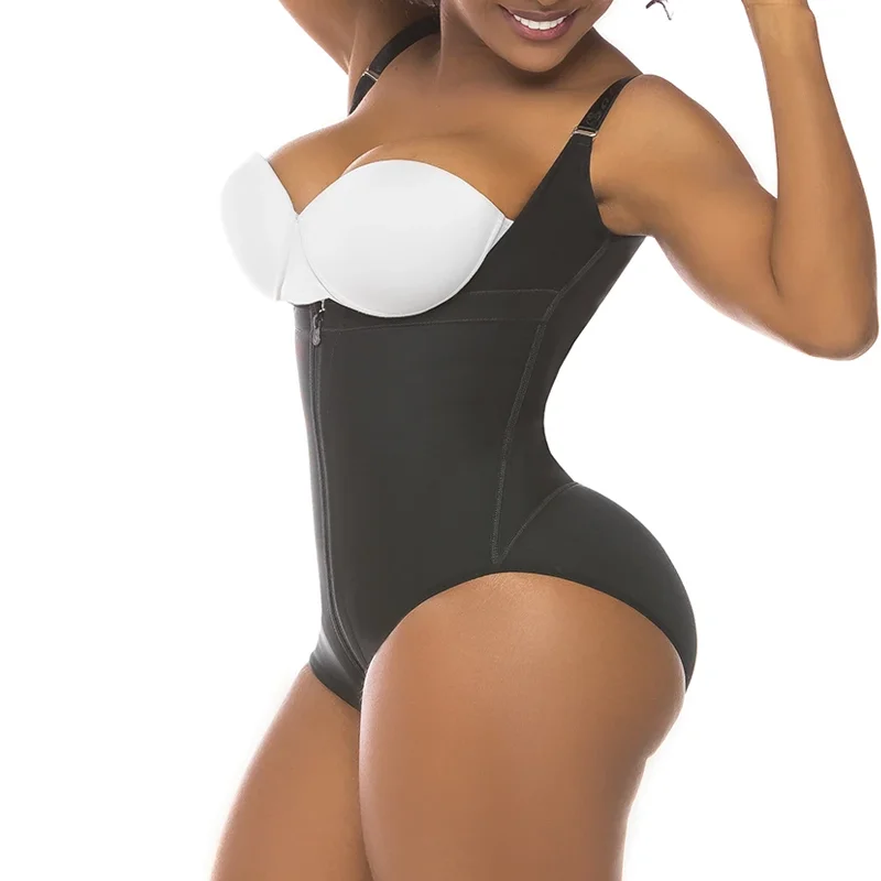 Women Shapewear Bodysuit Latex Waist Trainer Full Body Shaper Tummy Control Fajas Colombianas Zipper Open Bust Corset